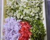 A picture of step 1 of Vegetarian Pasta Chaat/Salad.