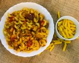 A picture of step 8 of Masala Pasta.