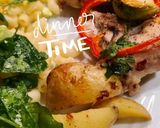 A picture of step 4 of Roasted Chicken with Vegetables.