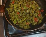 A picture of step 3 of Keto Nopales with Bacon.