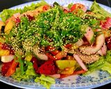 Hình bước làm 2 của món Salad rau quả, rong biển