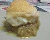 Foto del paso 5 de la receta: Bacalao cubierto de muselina de ajo sobre cebolla caramelizada
