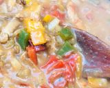 A picture of step 7 of Creamy Chicken Fajita Pasta.