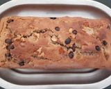 A picture of step 13 of Whole wheat Banana oats bread with nuts n choco chips.