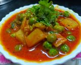 आलु मटार भाजी (aloo matar bhaji recipe in marathi) रेसिपी स्टेप 8 फोटो 