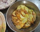 A picture of step 2 of Baingan ka bharta with boil rice.