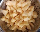 A picture of step 2 of Aloo palak with makhani gravy.