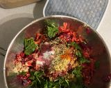 A picture of step 1 of Beetroot kebab.