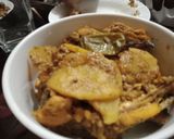 A picture of step 3 of Steam chicken with cream round potatoes.