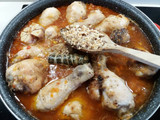 Pollo rustido a la catalana