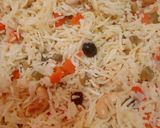 A picture of step 4 of Veg Pulav.