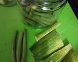 A picture of step 2 of Pickled Green beans and Cucumbers.
