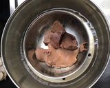 A picture of step 3 of Lychee Chocolate rasgulla.