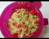 A picture of step 5 of Lacto vegetarian creamy spaghetti.