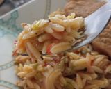 Foto del paso 6 de la receta: Orzo vegano con verduras y milanesa vegetal sabor no pollo