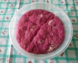 A picture of step 4 of Pink Focaccia with Cherry Tomatoes.