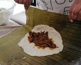 A picture of step 4 of Oaxacan Mushroom Tamales with Almond Mole 😋🤩.