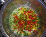 A picture of step 2 of Chilli peppered cabbage.