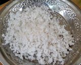 A picture of step 1 of Coconut rice.