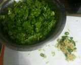 A picture of step 2 of Moong daal palak bhjiye.