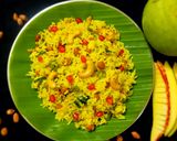 A picture of step 5 of Mamidikaya pulihora or mavinakayi chitrana / Mango rice.