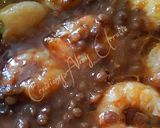 Foto del paso 21 de la receta Lentejas pardinas con gambas y toque de aceite de chiles rojos