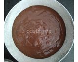 A picture of step 2 of Whole Wheat chocolate Sponge cake recipe without sugar.
