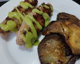 Foto del paso 7 de la receta: Pinchos de pollo con berenjenas salteadas teriyaki🍗🥙🧆