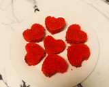 A picture of step 3 of Hidden heart raspberry cake.