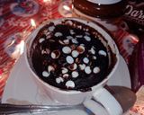 A picture of step 7 of 2 mint choco mug cake.