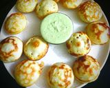 A picture of step 4 of Proso (millet) gundpangalu/appe.