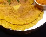 A picture of step 6 of Besan poha chilla.