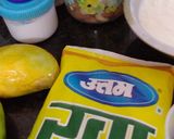 A picture of step 1 of Fine Suji (rava) fruit cake.