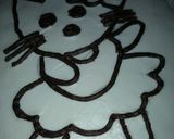 Foto langkah ke 9 dari resep Tart ultah hello kitty simple.