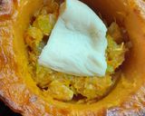Foto del paso 4 de la receta: Zapallo anco relleno de pollo, puerro y queso 😋