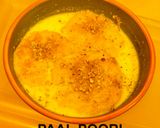 A picture of step 2 of Paal Poori (Poori soaked in milk).