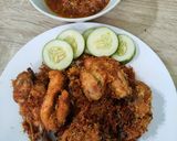 Foto langkah ke 8 dari resep Ayam serundeng simple + sambal.
