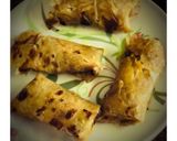 A picture of step 5 of Leftover Paratha & Sabji Spring Rolls.