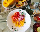 A picture of step 1 of Mango Chatpata Salad (Masala Bundi with Mango salad) 🥗.