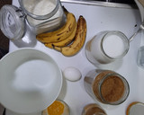 A picture of step 1 of Banana bread with a cinnamon swirl.