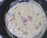 Foto langkah ke 5 dari resep Creamy Spagetti Carbonara (Tanpa Telur) / Spagetti Alfredo.