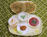 A picture of step 26 of DELICIOUS AALOO PARATHA WITH RAAIYTA ACHAR KETCHUP & TEA.