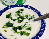 A picture of step 2 of Mint raita.