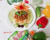 Hình bước làm 4 của món Mì Ý Spaghetti Xốt Nấm Chay