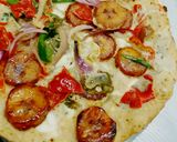 A picture of step 4 of Plantain fritata.