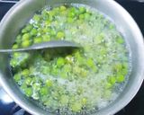 A picture of step 2 of Hara Chana sabji.