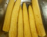 A picture of step 1 of Grilled cheesy babycorn.