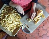 A picture of step 1 of Chakka Puzhukku (Jackfruit steamed with spices).