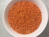 Lentejas rojas con algas kombu y verduras