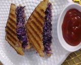 A picture of step 3 of Purple Chinese Cabbage Cheese Sandwich.